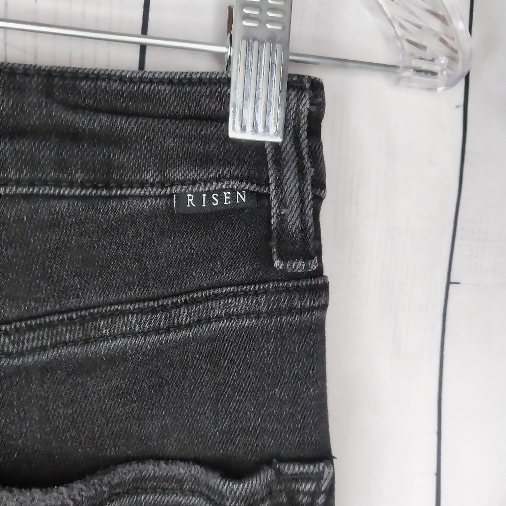 Risen Women's High Rise Crossover Girlfriend Jeans - Picture 11 of 11